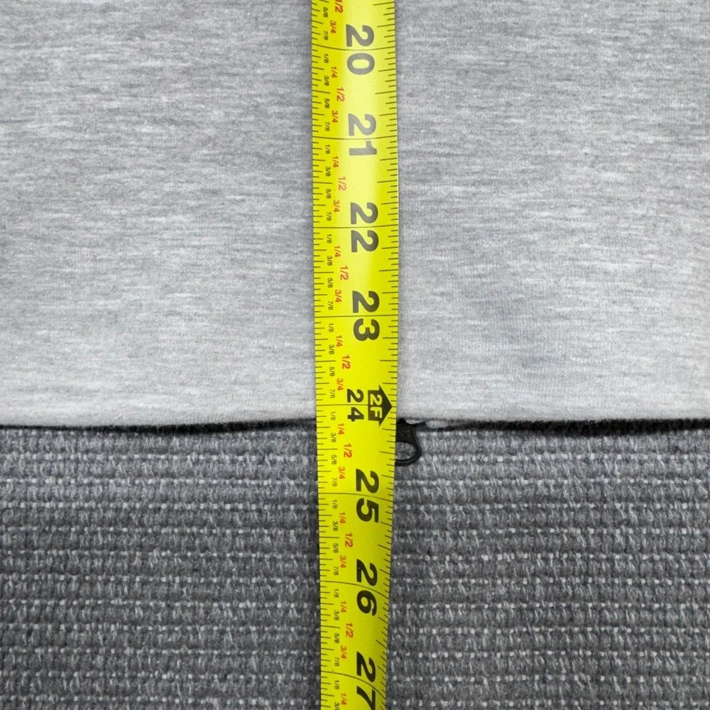 The North Face Mens Full Zip Sweatshirt Gray Heather Mock Neck Jacket Size M